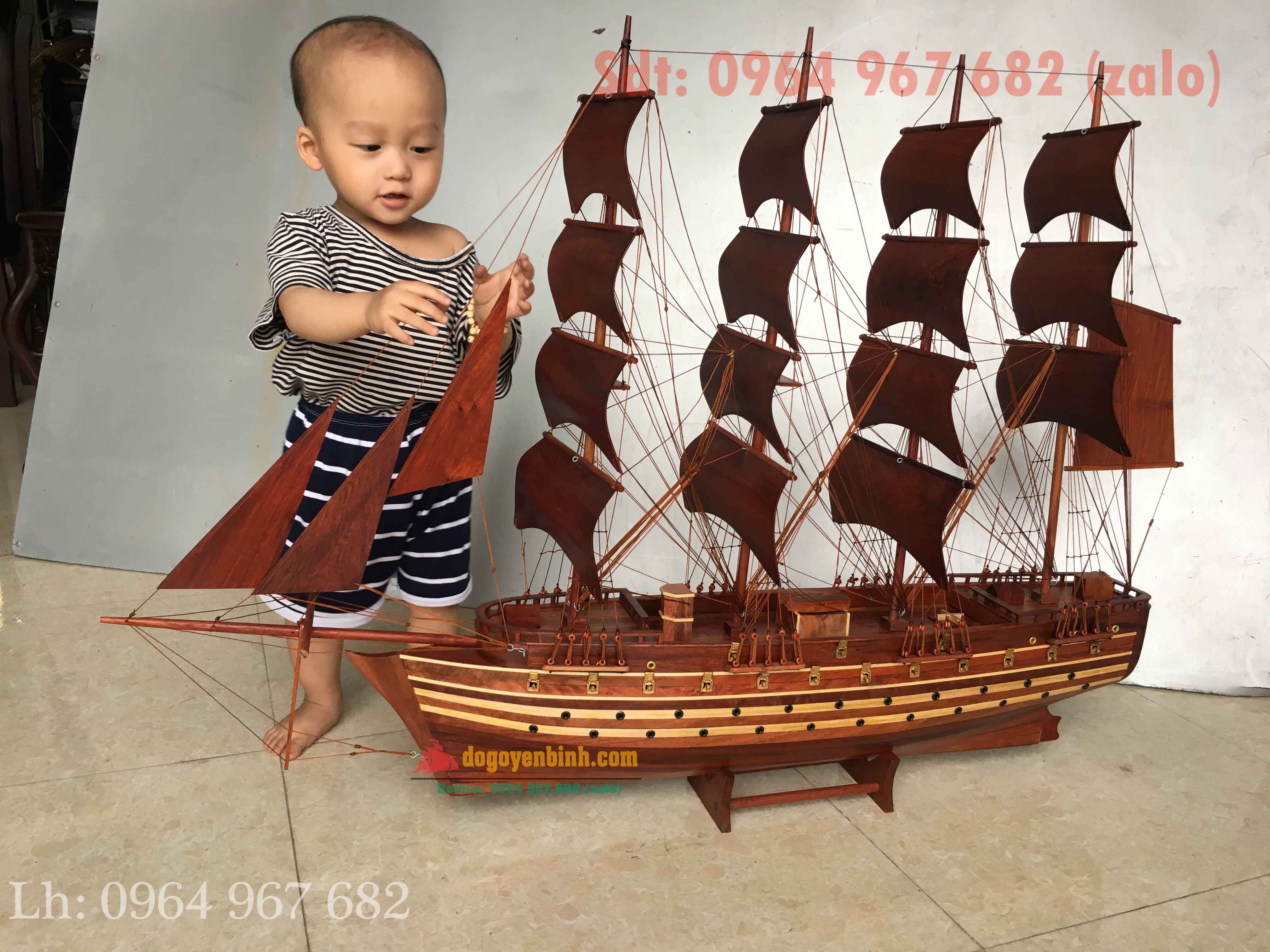 Mô hình thuyền buồm phong thủy dát vàng 24K cao cấp TB05 #44 Mô hình thuyền buồm phong thủy dát vàng 24K cao cấp TB05